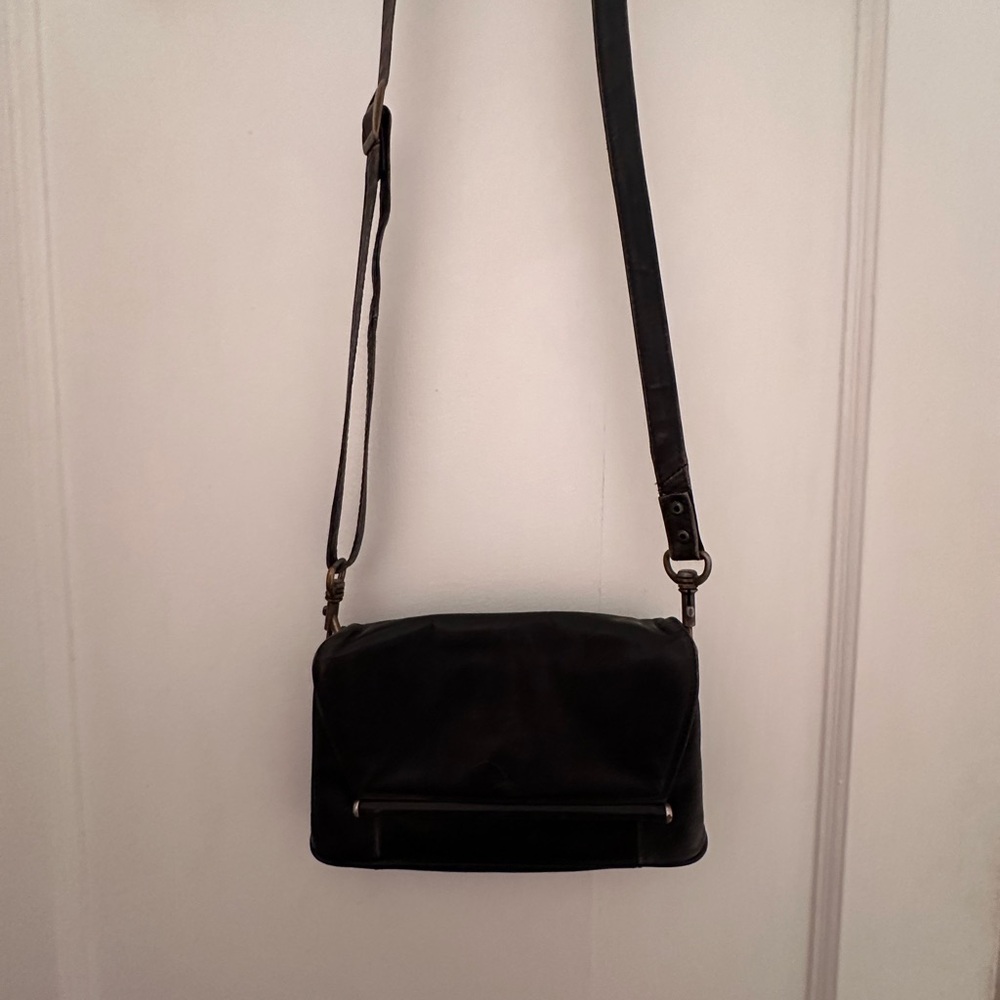 Derek Alexander leather shoulder purse with adjustable strapp
